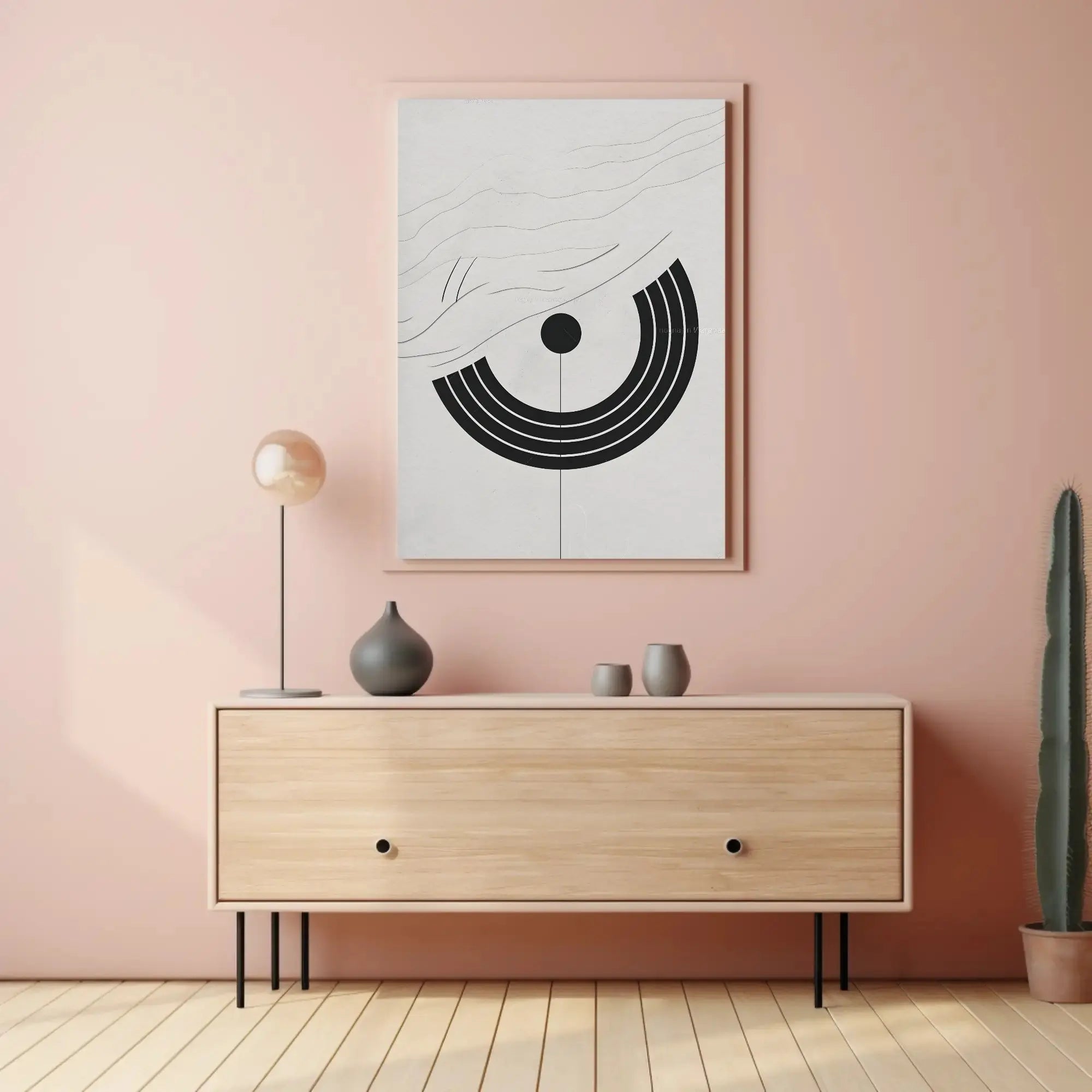Minimalist Black and White Abstract Artistic Poster PosterGoat