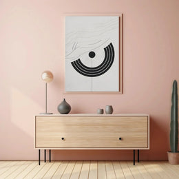 Minimalist Black and White Abstract Artistic Poster PosterGoat