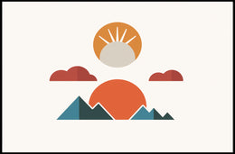 Minimalist Geometric Landscape Art for Abstract or Artistic Poster PosterGoat