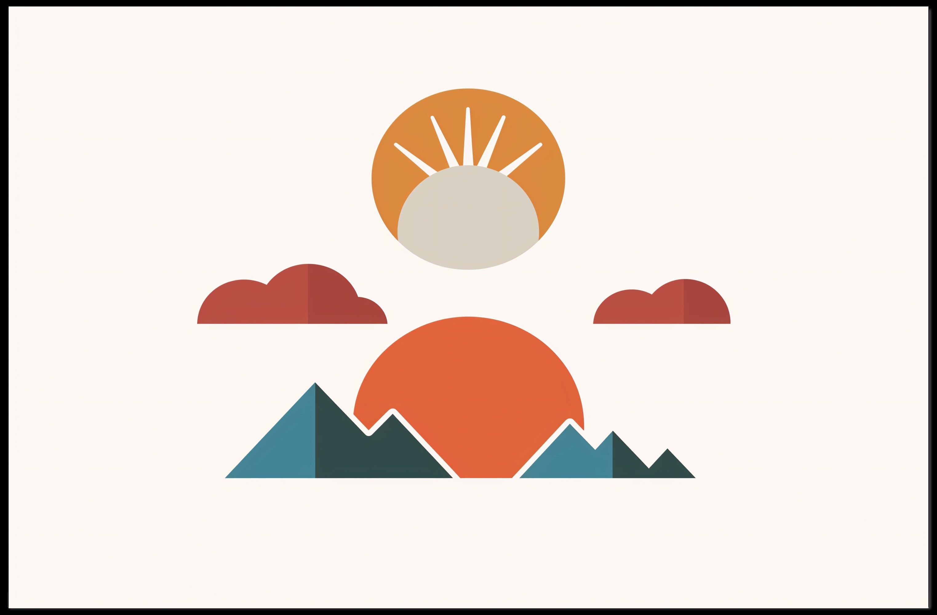 Minimalist Geometric Landscape Art for Abstract or Artistic Poster PosterGoat