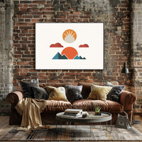 Minimalist Geometric Landscape Art for Abstract or Artistic Poster PosterGoat