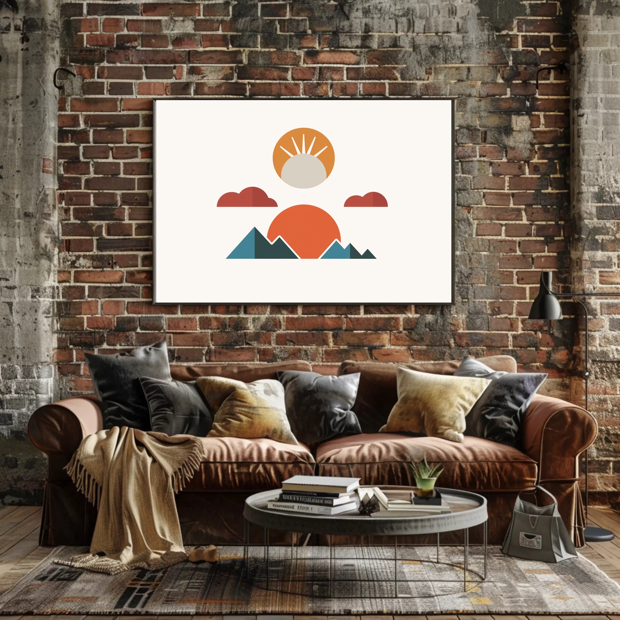 Minimalist Geometric Landscape Art for Abstract or Artistic Poster PosterGoat