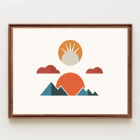 Minimalist Geometric Landscape Art for Abstract or Artistic Poster PosterGoat