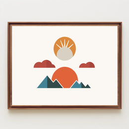 Minimalist Geometric Landscape Art for Abstract or Artistic Poster PosterGoat