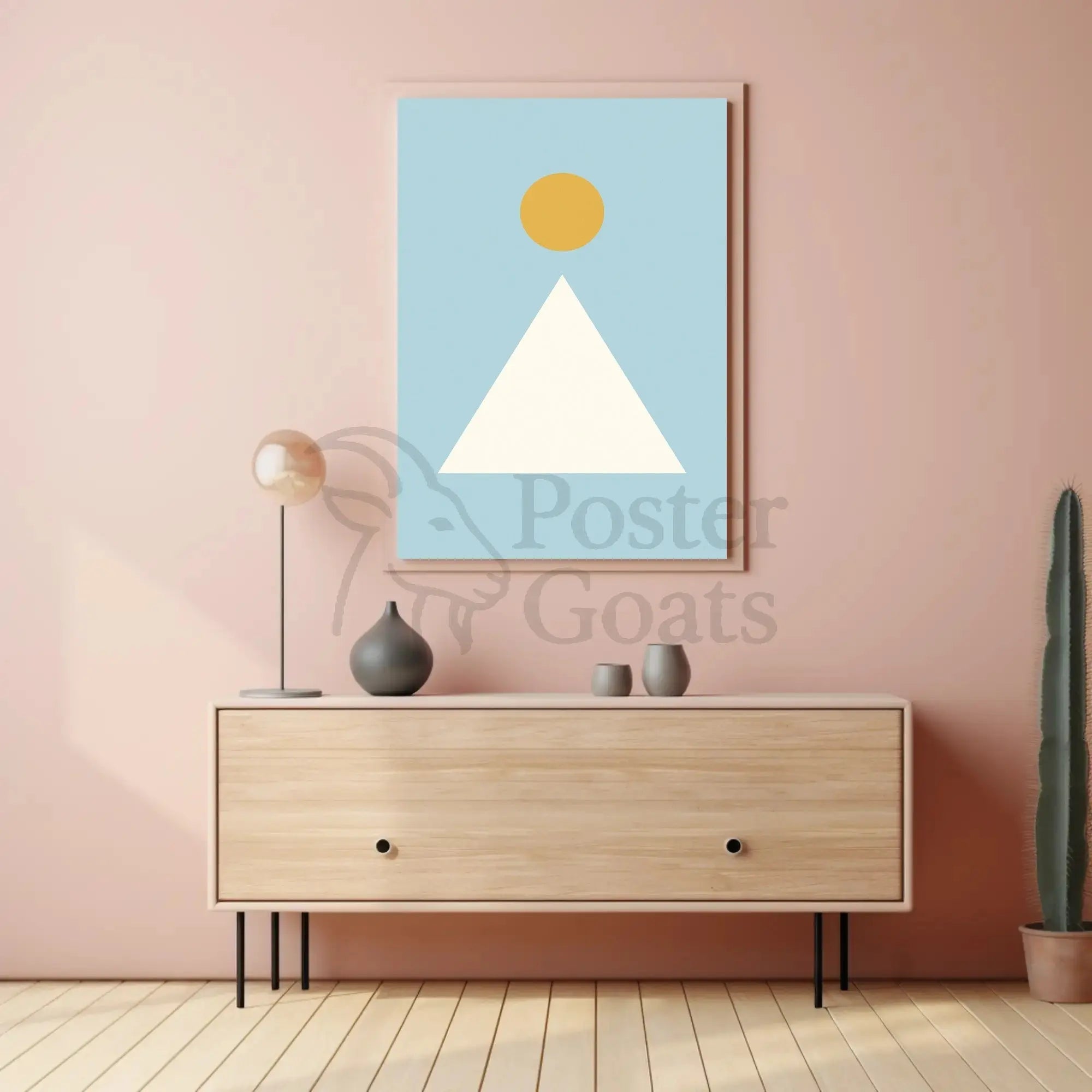 Minimalist Geometric Shapes Art Abstract, Artistic Poster PosterGoat