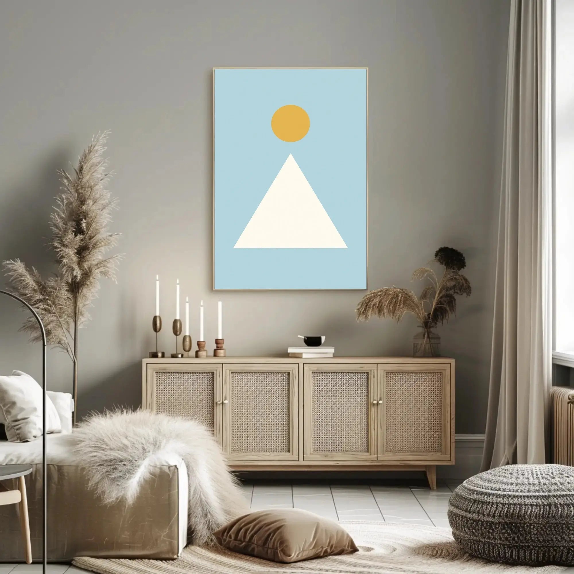 Minimalist Geometric Shapes Art Abstract, Artistic Poster PosterGoat