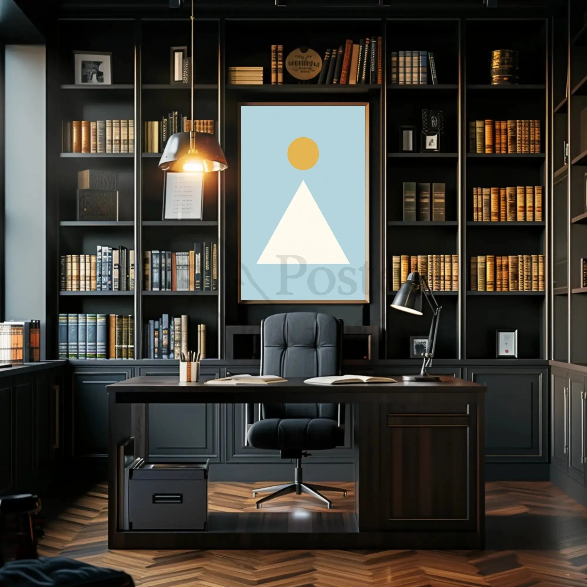 Minimalist Geometric Shapes Art Abstract, Artistic Poster PosterGoat
