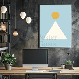 Minimalist Geometric Shapes Art Abstract, Artistic Poster PosterGoat