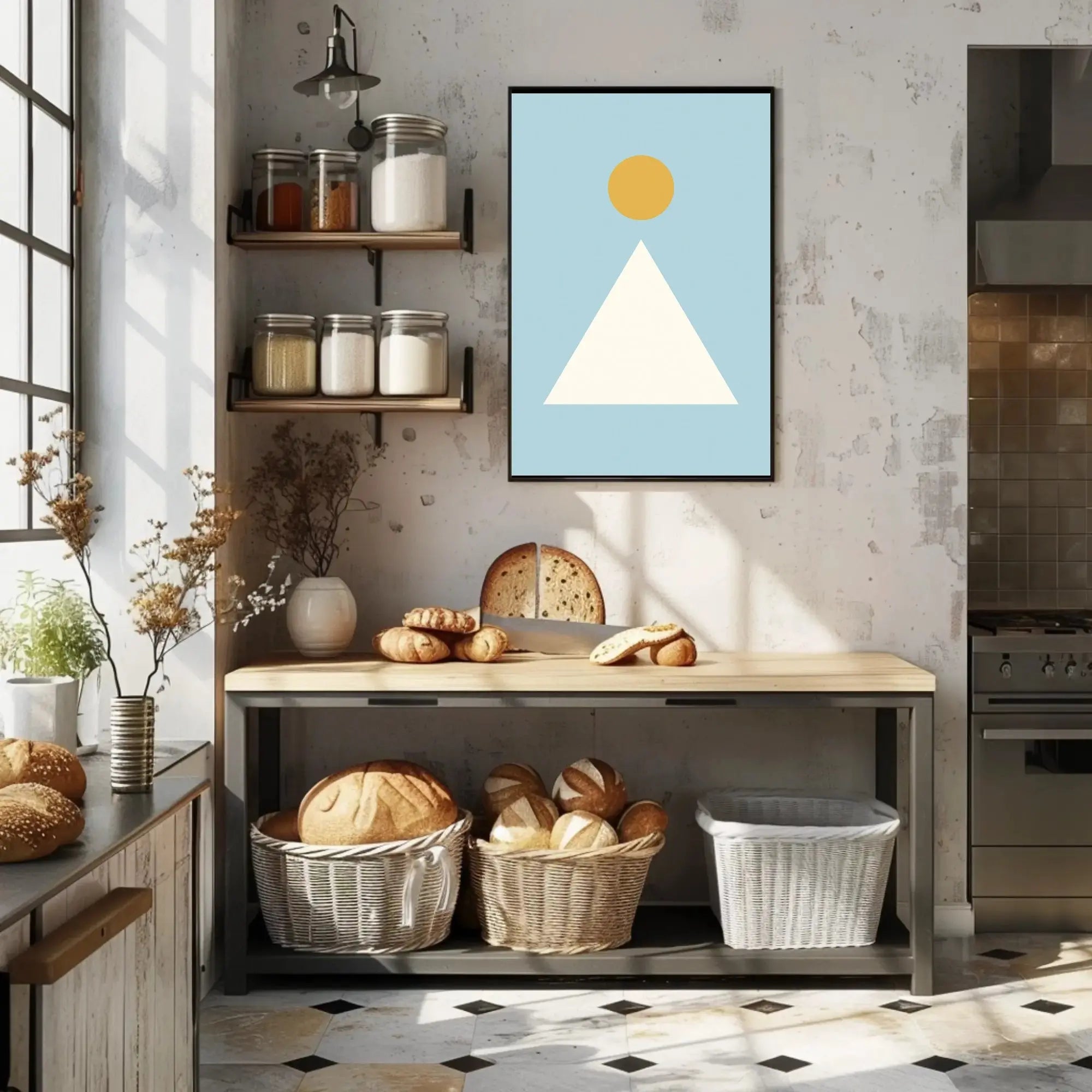 Minimalist Geometric Shapes Art Abstract, Artistic Poster PosterGoat