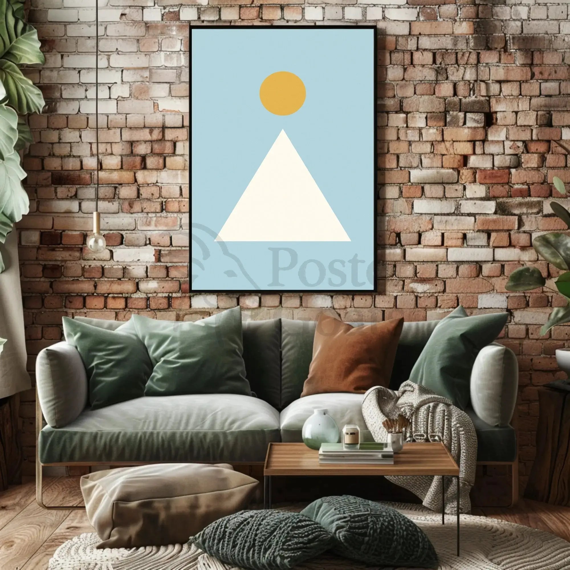Minimalist Geometric Shapes Art Abstract, Artistic Poster PosterGoat