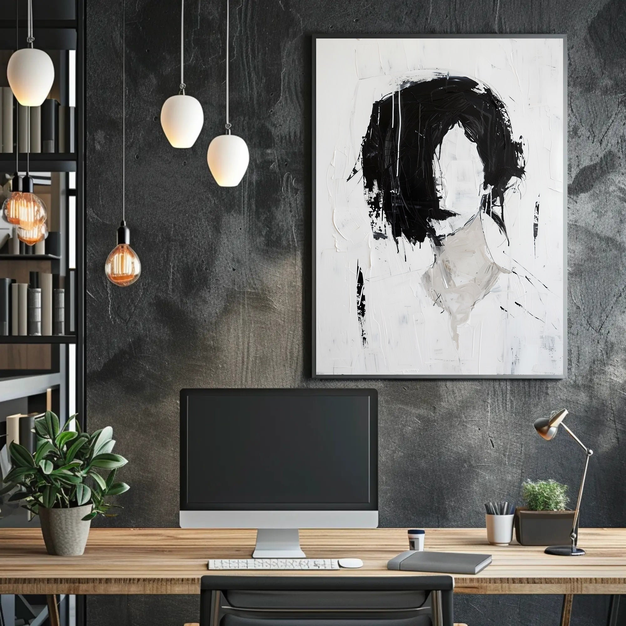 Minimalist Human Figure Abstract Art Print - Artistic Poster PosterGoat