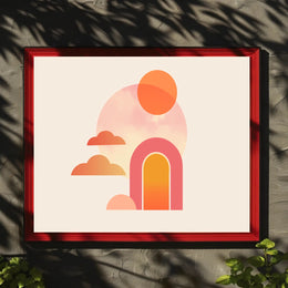 Minimalist Pastel Archway Modern Abstract or Artistic Poster PosterGoat