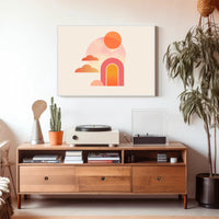 Minimalist Pastel Archway Modern Abstract or Artistic Poster PosterGoat