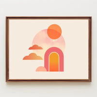Minimalist Pastel Archway Modern Abstract or Artistic Poster PosterGoat