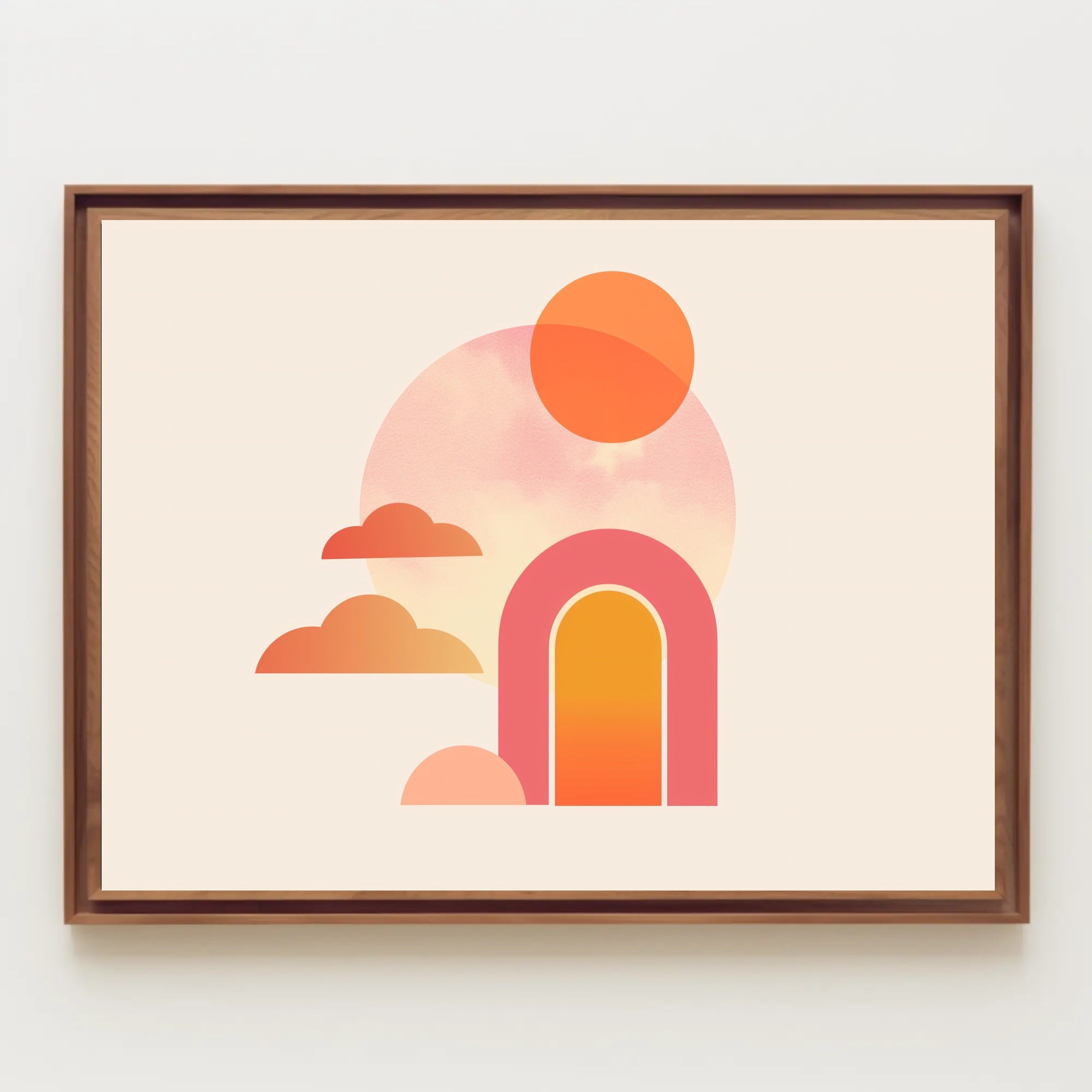 Minimalist Pastel Archway Modern Abstract or Artistic Poster PosterGoat