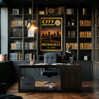 Minneapolis Skyline Celebration City Edition Sports Poster PosterGoat