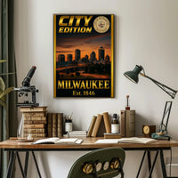 Minneapolis Skyline Celebration City Edition Sports Poster PosterGoat