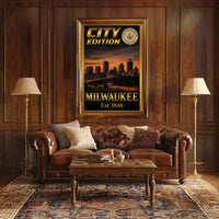 Minneapolis Skyline Celebration City Edition Sports Poster PosterGoat