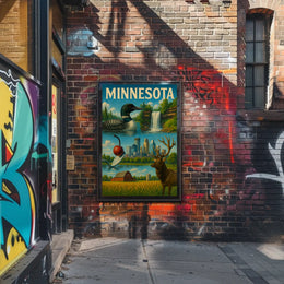 Minnesota Diversity Landmarks Culture Heritage Travel Poster PosterGoat