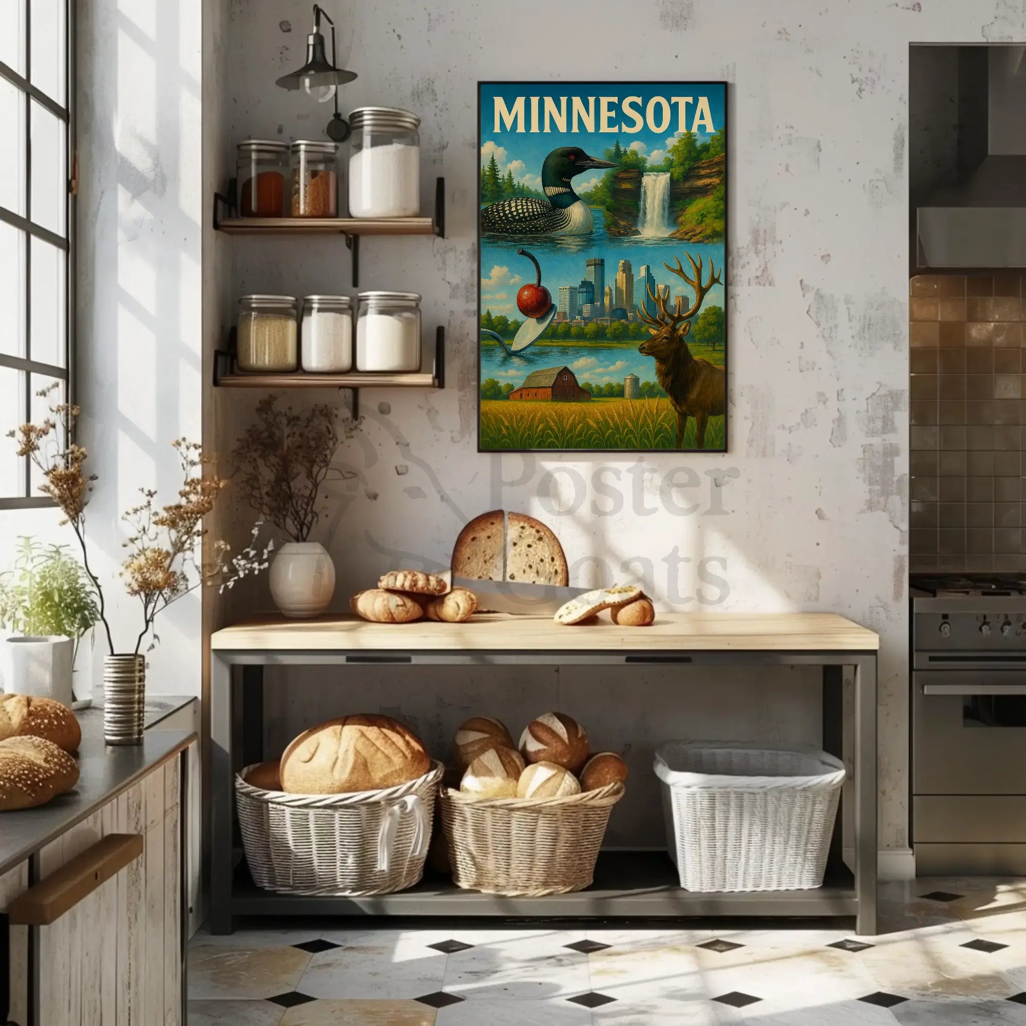 Minnesota Diversity Landmarks Culture Heritage Travel Poster PosterGoat