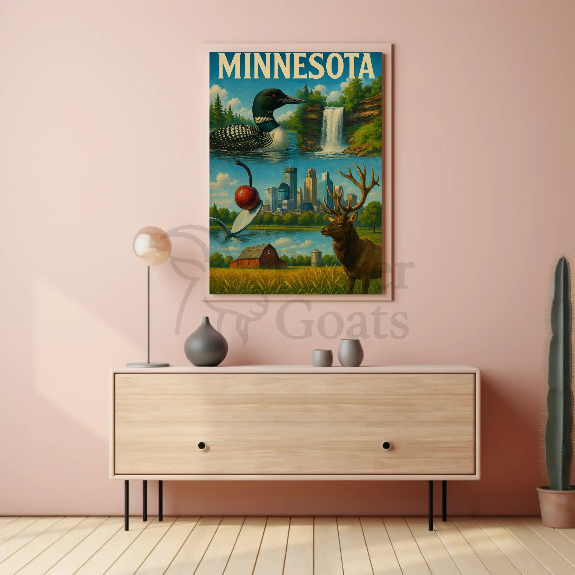 Minnesota Diversity Landmarks Culture Heritage Travel Poster PosterGoat