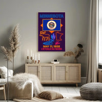 Minnesota Heritage Neon Art Print Cultural or Heritage Poster PosterGoat