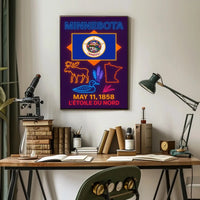 Minnesota Heritage Neon Art Print Cultural or Heritage Poster PosterGoat