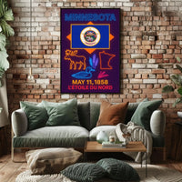 Minnesota Heritage Neon Art Print Cultural or Heritage Poster PosterGoat