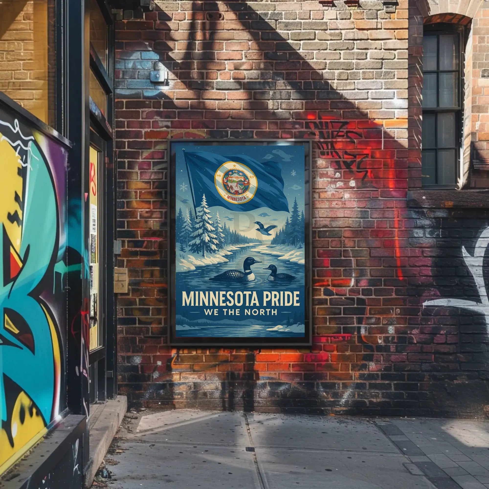 Minnesota Pride We The North Heritage Poster PosterGoat