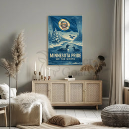 Minnesota Pride We The North Heritage Poster PosterGoat