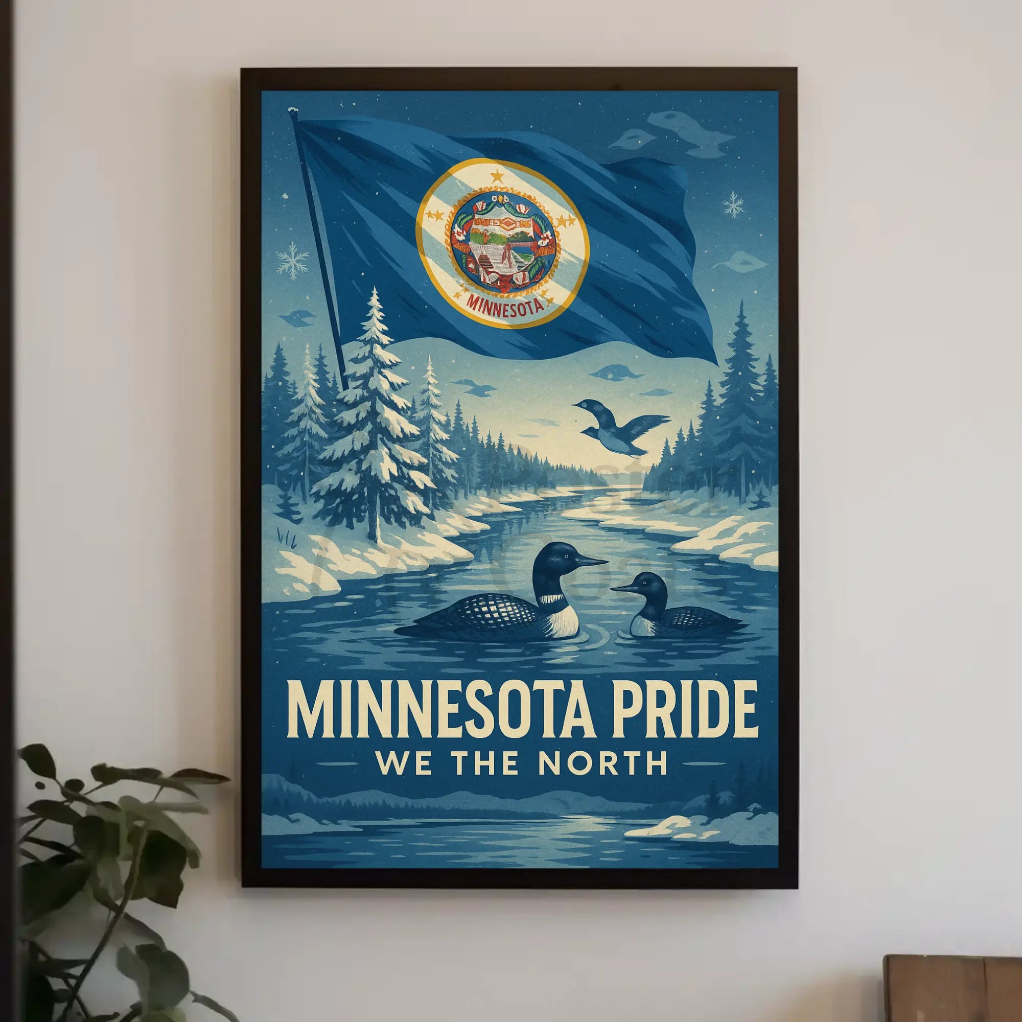 Minnesota Pride We The North Heritage Poster PosterGoat