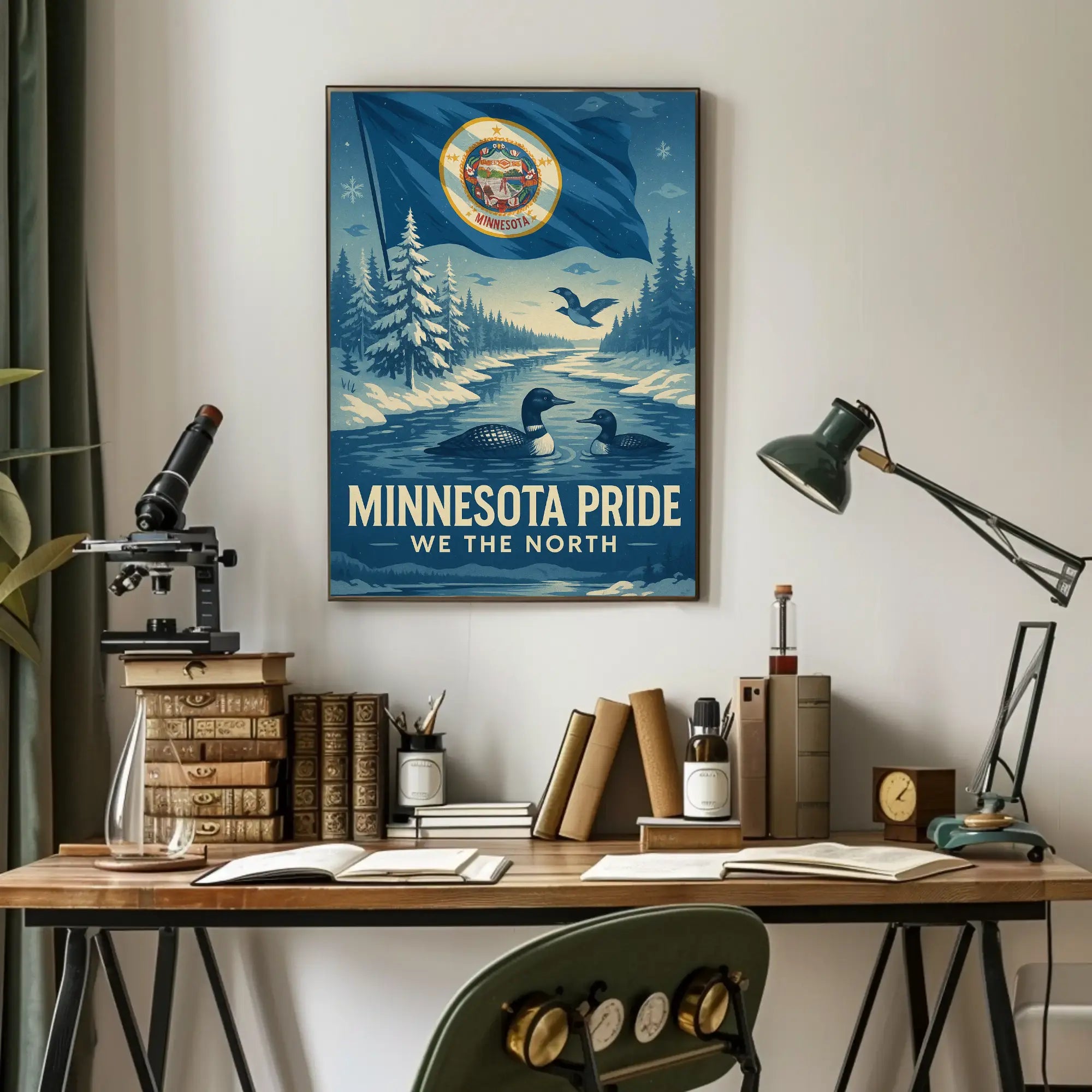 Minnesota Pride We The North Heritage Poster PosterGoat