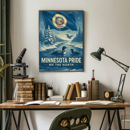 Minnesota Pride We The North Heritage Poster PosterGoat
