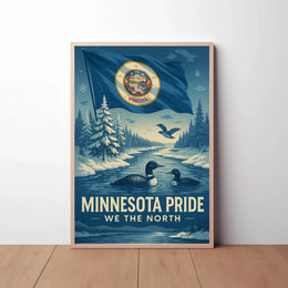 Minnesota Pride We The North Heritage Poster PosterGoat