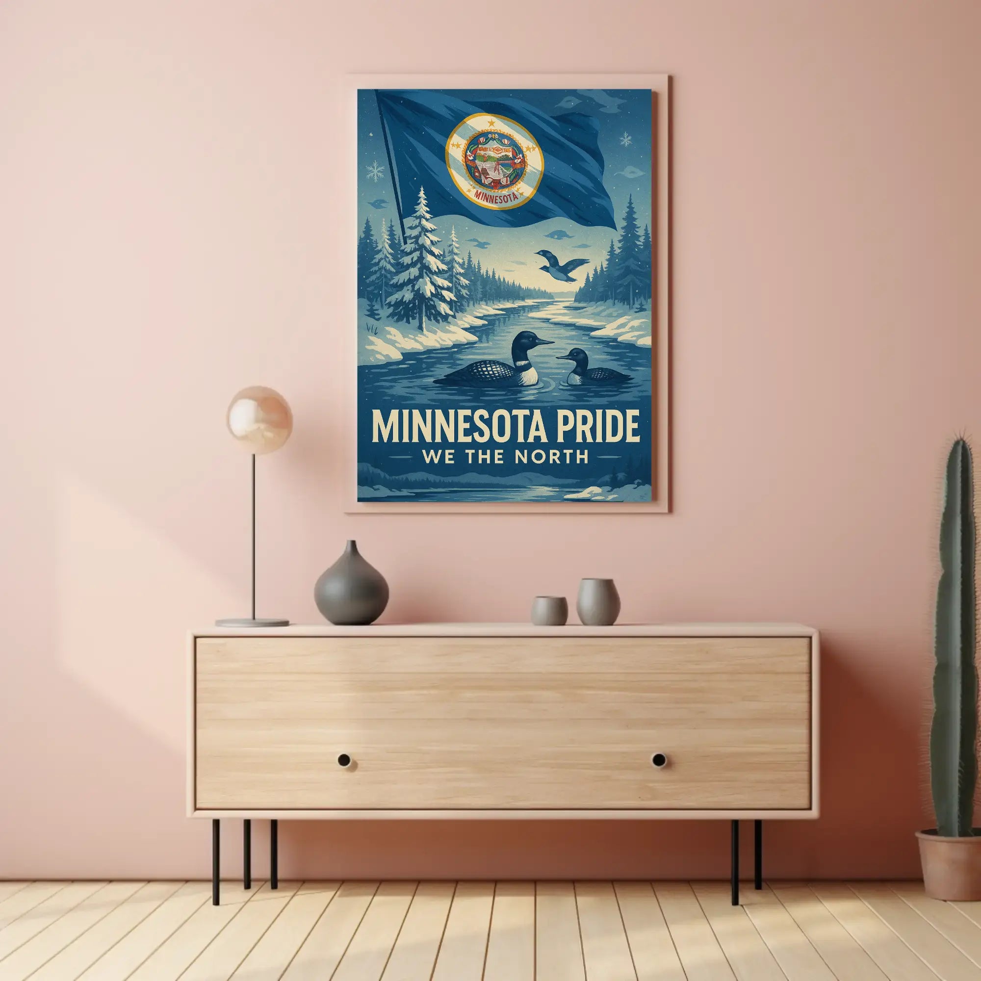 Minnesota Pride We The North Heritage Poster PosterGoat