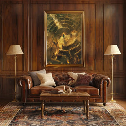 Minotaur in Mythical Maze Artistic Poster PosterGoat