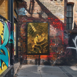 Minotaur in Mythical Maze Artistic Poster PosterGoat