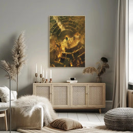 Minotaur in Mythical Maze Artistic Poster PosterGoat