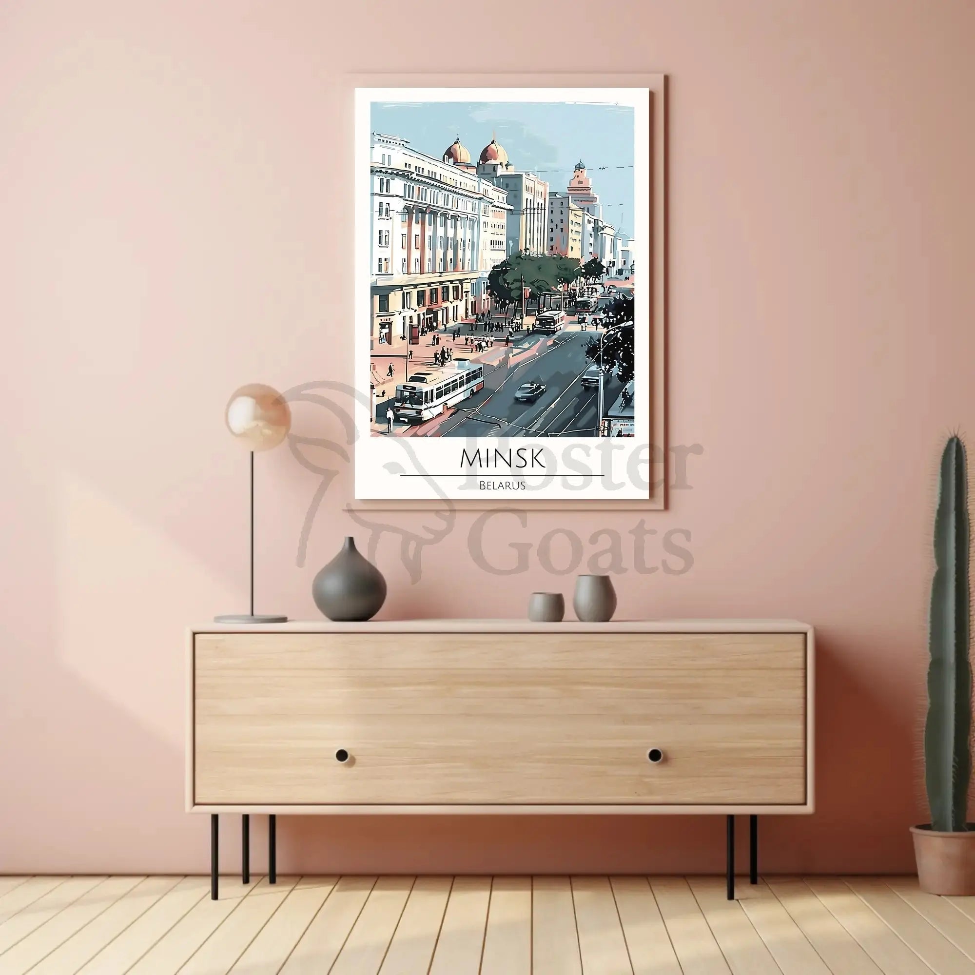 Minsk Urban Scene: Vibrant Travel Poster PosterGoat