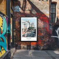 Minsk Urban Scene: Vibrant Travel Poster PosterGoat