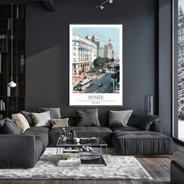 Minsk Urban Scene: Vibrant Travel Poster PosterGoat