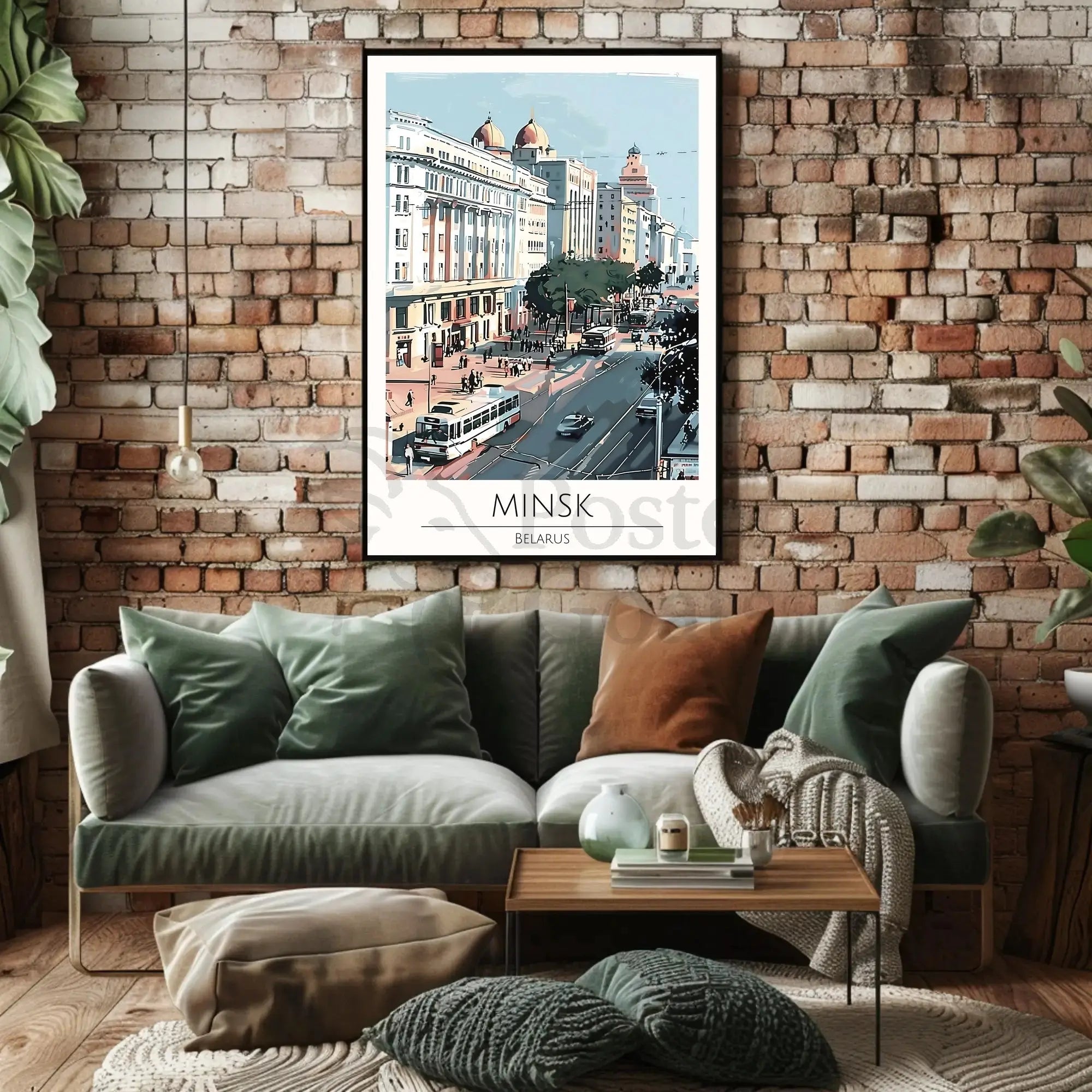 Minsk Urban Scene: Vibrant Travel Poster PosterGoat