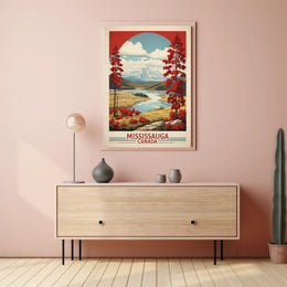 Mississauga Scenic Landscape Vintage Travel Adventure Poster PosterGoat