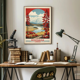 Mississauga Scenic Landscape Vintage Travel Adventure Poster PosterGoat