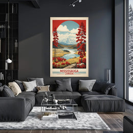 Mississauga Scenic Landscape Vintage Travel Adventure Poster PosterGoat