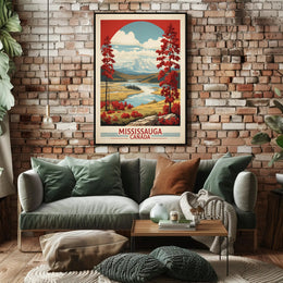 Mississauga Scenic Landscape Vintage Travel Adventure Poster PosterGoat