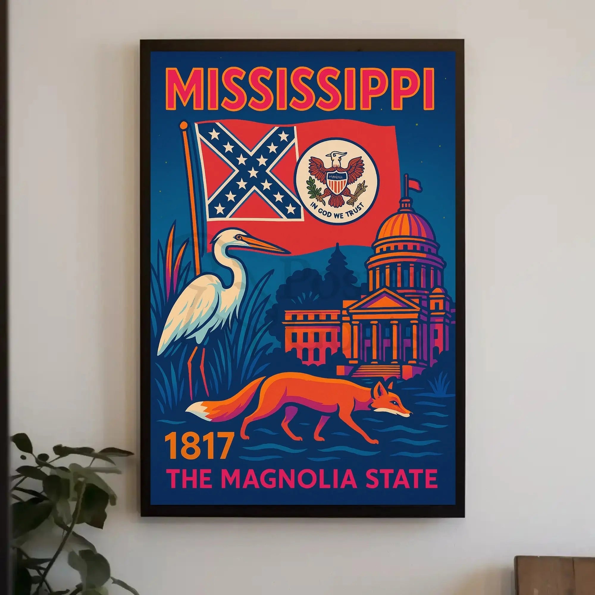 Mississippi Heritage: Vibrant Vintage Cultural or Heritage Poster PosterGoat