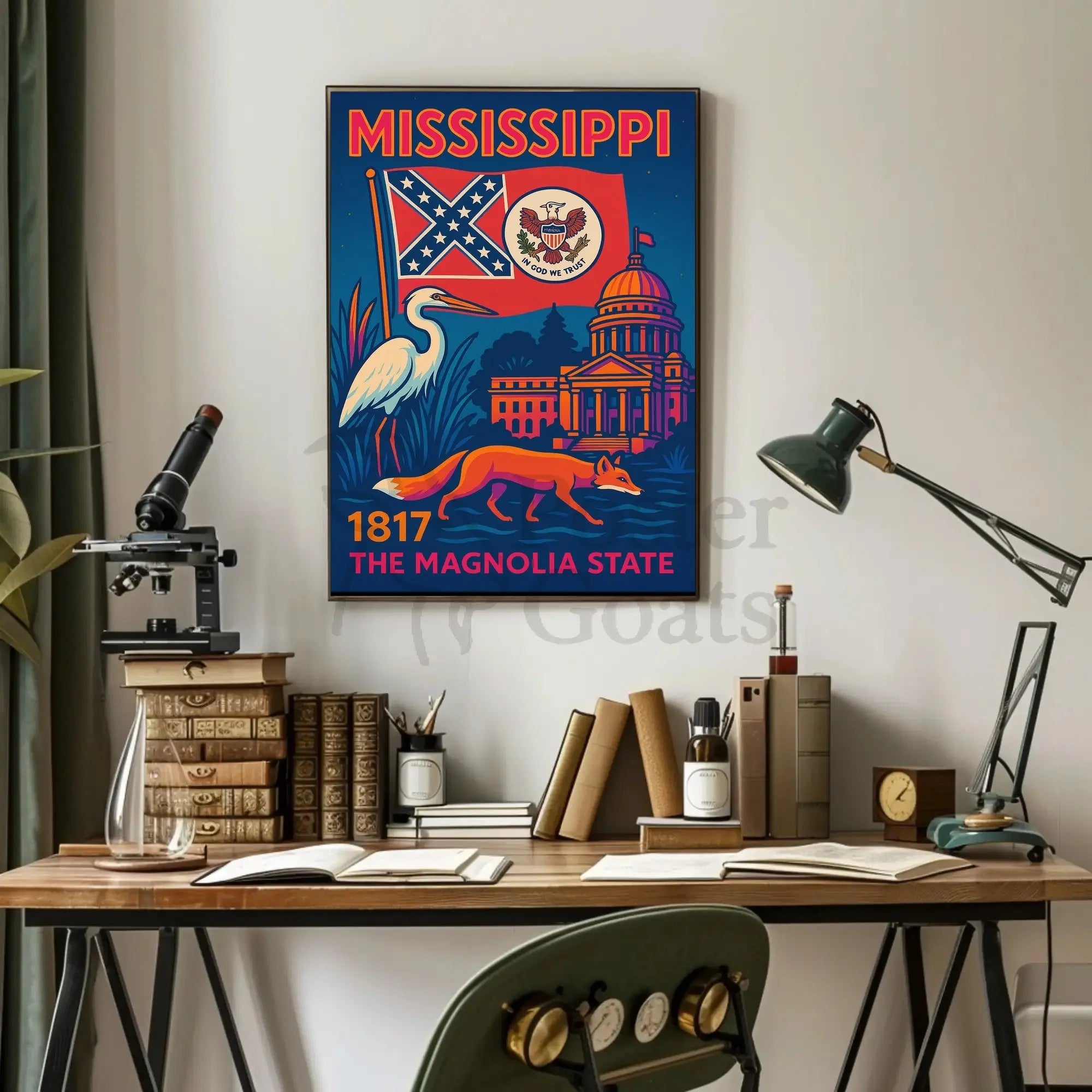 Mississippi Heritage: Vibrant Vintage Cultural or Heritage Poster PosterGoat