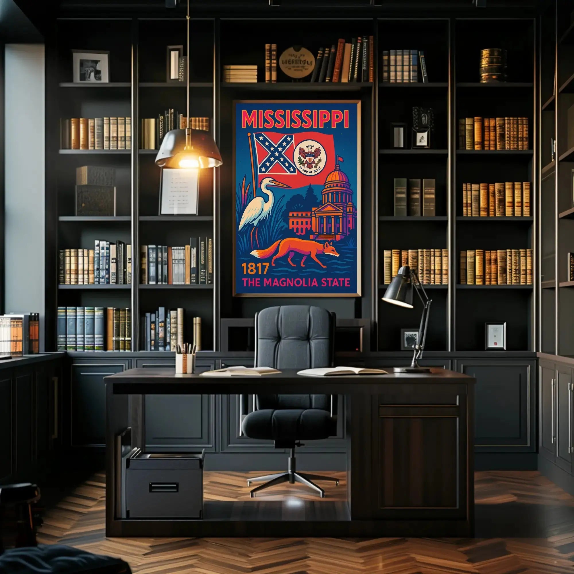 Mississippi Heritage: Vibrant Vintage Cultural or Heritage Poster PosterGoat