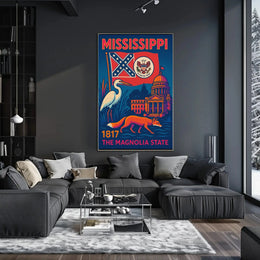 Mississippi Heritage: Vibrant Vintage Cultural or Heritage Poster PosterGoat